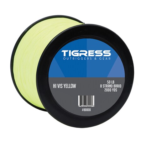 Tigress High- Visibility 50lb Kite Braid - Yellow 80000